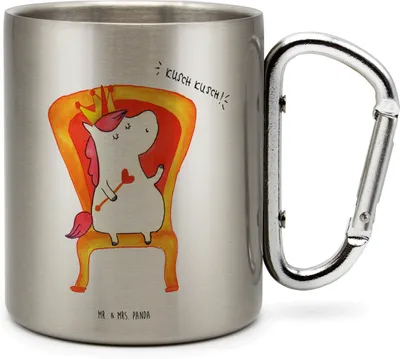 Produktbild von Mr. & Mrs. Panda thermotasse Einhorn Prinzessin - Transparent - Geschenk, Geburtstag, Monat, Unicorn, Teetasse, Trinkbecher Edelstahl, Geburtstagsgeschenk, wanderbecher