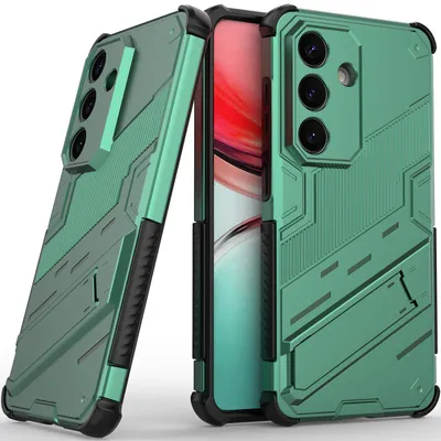 Produktbild von Armor Hülle für Samsung Galaxy S26 Hybrid PC TPU Bumper Stoßfestes Schutzhülle mit Standfunktion Grün