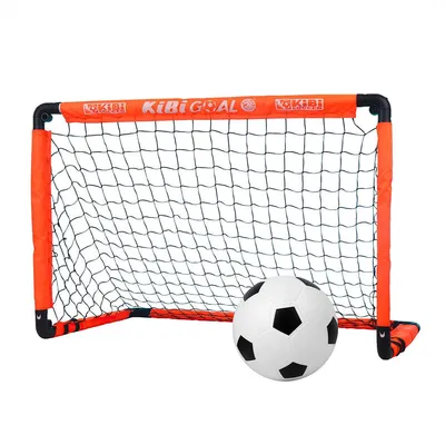 Produktbild von Kinder Fußballtor Set für Garten & Indoor, faltbares Mini-Tor 90×60×60 cm mit Netz, Tasche & Heringen, tragbares Fußballtor für Jungen & Mädchen