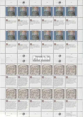 Produktbild von Briefmarken UNO - Genf 1990 Mi 192Klb-193Klb Kleinbogen (kompl.Ausg.) gestempelt Menschenrechte