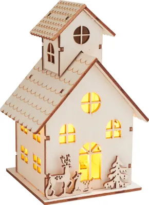 Produktbild von VBS Holzbausatz "Haus mit Turm", inkl. LED