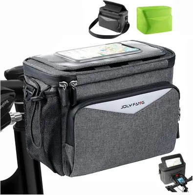Produktbild von Lenkertasche mit Lenkeradapter – 5,2 Liter – Wasserdicht – Grau