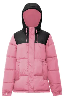 Immagine prodotto di Giacca imbottita trapuntata da donna - rosa e nero, taglia S