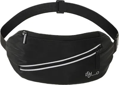 Produktbild von INF Schlanke schwarze Sport-Bauchtasche zum Laufen und Radfahren
