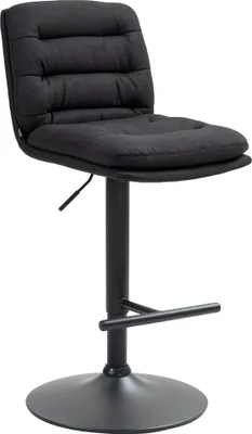 Productafbeelding van Barkruk Damar - bekleding: zwart, frame: donkergrijs