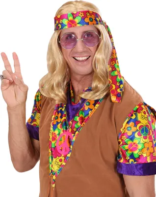 Image de perruque pour hommes des années 70 "Hippie Dude" (blonde)
