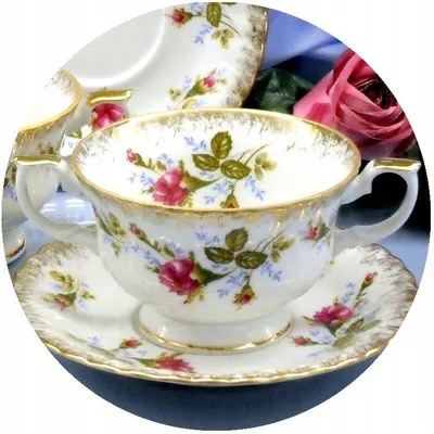 Image de Malcer Porcelana Bulionówka ze spodkiem Iwona Porcelaine 400 ml
