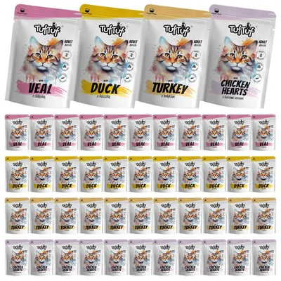 Produktbild von Tuftuf | Feuchte Nahrung für Katzen - Mix Dergeschmäcker - 40x100g - Nassfutter - 82% Feuchtigkeit