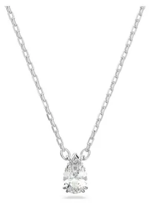 Produktbild von Swarovski Damen Halskette Millenia Anhänger Tropfenschliff, Weiß, Rhodiniert 5636708