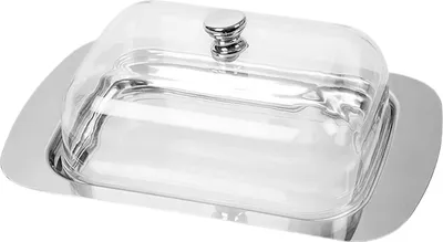 Produktbild von Butterdose mit Deckel, Edelstahl, BPA-frei, spülmaschinenfest, Aufbewahrungsbox für Butter, Kuchen, Brot, Obst, für Zuhause, Restaurant, Hotel, Küche