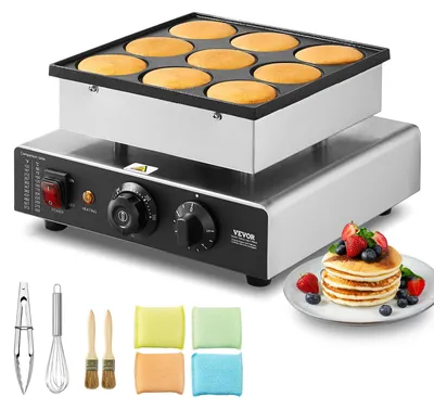 Mini-Pfannkuchenmaschine, 9 Stück, Ø 76 mm, 850 W