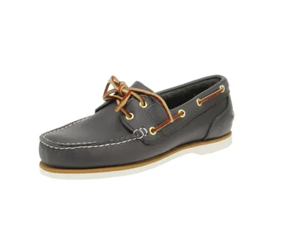 Produktbild von TIMBERLAND Damen - Amherst 2-Eye Bootsschuhe aus mittelblauem Vollnarbenleder - Nummer 40