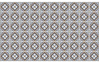 Immagine prodotto di Adesivi autoadesivi in stile piastrelle per cucina e bagno – 60 adesivi in stile piastrelle di cemento (stile azulejos) – 60 adesivi, 20 x 20 cm