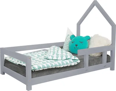 Produktbild von Kinderhausbett POPPI 120 x 200 Grau 1