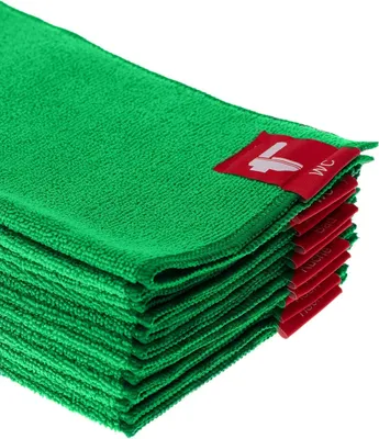 Produktbild von Reinigungstücher, Packung mit 12, mit Etikettierung, saugfähige Tücher, Reinigungstücher, Fensterreinigungstücher, streifenfreies Reinigen, maschinenwaschbar