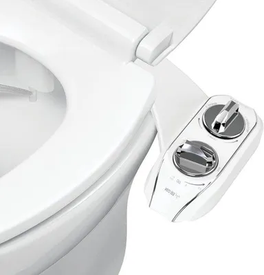 Obrázok produktu pre Mechanické bidetové sedadlo s dvojitými tryskami a režimom čistenia v uhle 360° – chróm
