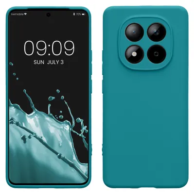 Produktbild von kwmobile Handyhülle für Xiaomi Redmi Note 15 4G / 5G / Poco M8 5G Hülle - weiches Handy Silikon Case - Schutzhülle Cover - Petrol matt