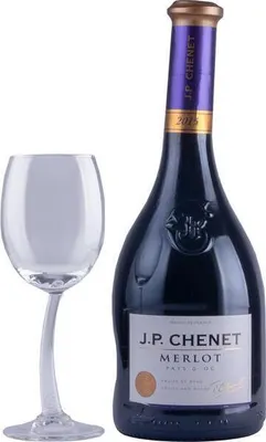Produktbild von J.P. Chenet Merlot 13% Vol. 0,75L (F) + Glas