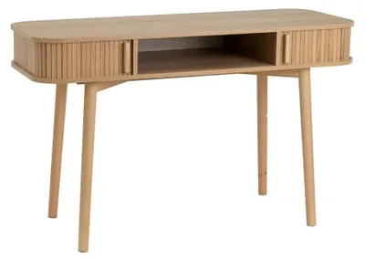 Schreibtisch mit 2 Türen, MDF, Natur, 80x40x48 cm