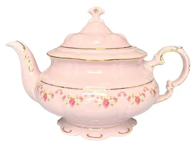 Image de Théière, 1,50 l, porcelaine rose, fleurs, Leander