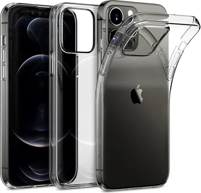 Three iPhone cases are shown against a white background. The case on the right is shown from the back, with the Apple logo visible.