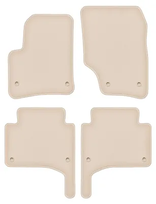 Productafbeelding van Velours automatten voor Volkswagen Touareg I 2002-2010 (SUV) – 4-delig, beige, op maat – Wielganizator FORTUNA