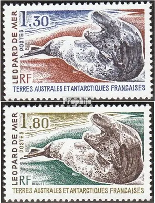 Produktbild von Briefmarken Französ. Gebiete Antarktis 1980 Mi 152-153 (kompl.Ausg.) postfrisch Meeressäugetiere