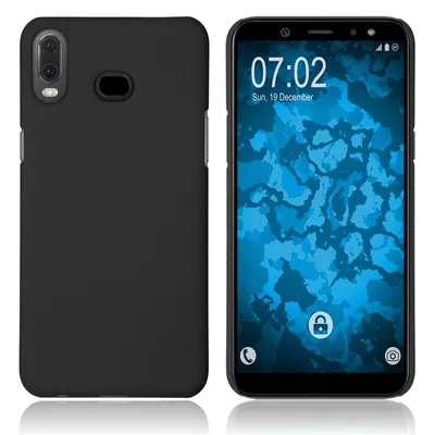Produktbild von PhoneNatic Case kompatibel mit Samsung Galaxy A6s - Hülle schwarz gummiert Hard-case Cover