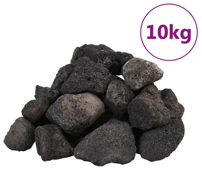 Produktbild von vidaXL Lavagranulat 10 kg Schwarz 5-8 cm
