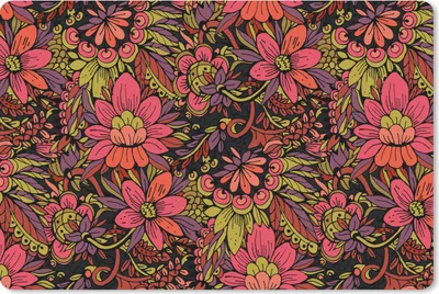 Produktbild von MuchoWow® Schreibtischunterlage Blumen - Blätter - Design 60x40 cm - XXL Mauspad - Großes Mauspad