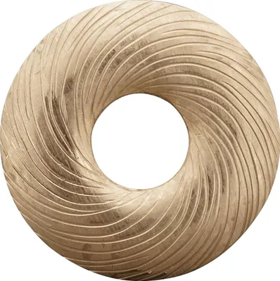 Image de Couronne de table en bois Couronne décorative en bois or Ø 35x3 cm