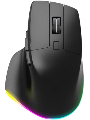 Immagine prodotto di S&T DESIGN RGB Mouse da gioco senza fili Nero Mouse da gioco senza fili, cablato, Bluetooth, USB-C, 2400 dpi, ergonomico, 6 pulsanti