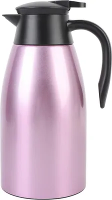 Imagen del producto de Jarrita de café de acero inoxidable de 2 litros, de doble pared y aislamiento al vacío, ideal para té, leche, agua caliente, uso doméstico o en residencias estudiantiles. (Material: acero inoxidable SUS)
