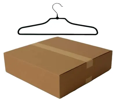 Produktbild von 25 x Metall-Kleiderbügel 40 cm rutschhemmend beschichtet