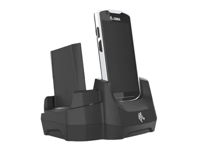 Produktbild von Zebra CRD-TC5X-2SETH-02, Freistehend, Kunststoff, Schwarz, Kontakt, Tisch