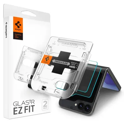 Obrázok produktu pre Spigen GLAS.tR EZ Fit, Samsung, Galaxy Z Flip 6, Odolné proti poškriabaniu, Priehľadná, 2 kusov