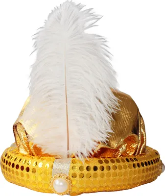 Produktbild von Osterhut, glänzende Pailletten, Federdekor, Kunstperlen, Kopfbedeckung, leicht, Cosplay, exquisiter Maskenball, Partyhut, Performance-Requisite, golden, Einheitsgröße