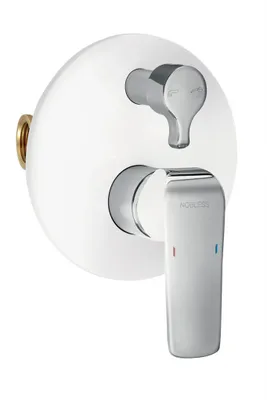 Produktbild von Novaservis Nobless Tina - Wannenarmatur-Unterputz mit Umschalter, weiß/chrom 38050R,1