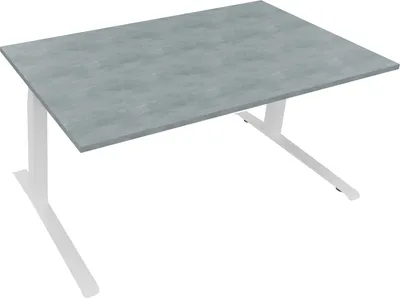 Produktbild von Sitz-/Stehtisch Kufe Doppels. Quad. B1600xT900xH645-1275 ws/Beton