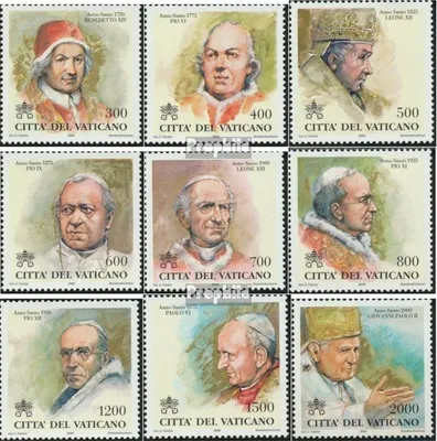 Produktbild von Briefmarken Vatikanstadt 2000 Mi 1327-1335 (kompl.Ausg.) postfrisch Die Päpste