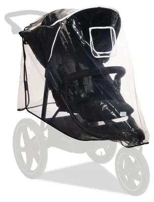 Obrázek produktu pro hauck Univerzální pláštěnka na tříkolový kočárek 58 x 48 x 90 cm, reflexní, kontaktní a větrací okénko, kompatibilní s kočárky Runner & Runner 2, snadné zapínání na suchý zip (transparentní)