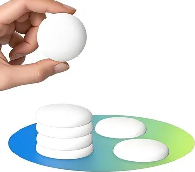 Produktbild von Famanu Türgriffpuffer Set 6 Stück – weiße Silikon Wandschutzpolster – selbstklebend