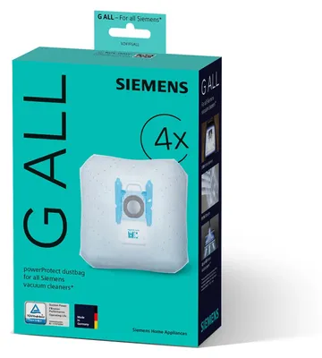 Produktbild von Siemens VZ41FGALL, Staubbeutel, Zylinder-Vakuum, Weiß, Box, 241 mm, 168 mm
