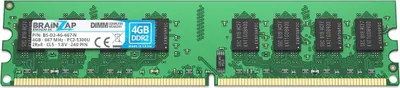 Obrázok produktu pre BRAINZAP 4GB DDR2 RAM DIMM PC2-5300U 2Rx8 667 MHz 1,8V CL5 Počítačová pamäť PC