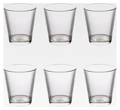 Produktbild von 6er Set Wassergläser 350ml mit Streifendekor