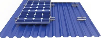 Produktbild von Befestigungs-Set für 2 PV Solar Module mit 6 Profil Halter für Blechdach, Flachdach und Balkonkraftwerk universal