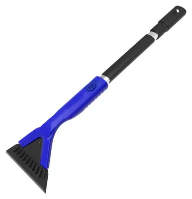 Obrázok produktu pre INF Predĺžená snehová lopata na auto - ABS+EVA škrabka na ľad s ergonomickou protišmykovou rukoväťou a veľkou čepeľou pre rýchle odstraňovanie snehu Modrá