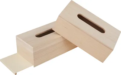 Produktbild von VBS Kosmetiktuchbox Holz 2er Set 13x25.5x9 cm Tissue Boxen Aufbewahrung
