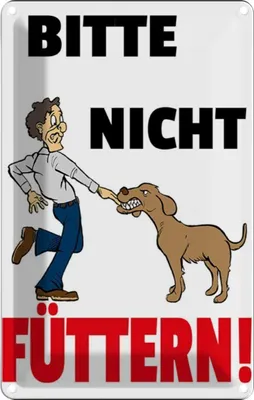 Produktbild von vianmo Blechschild 30x20 cm Tiere Bitte nicht füttern Hund Tier Haustier
