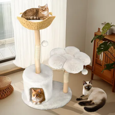 Productafbeelding van Kattenboom - Krabpaal - Klimmeubel - Kattenhuis - Kattenmeubel - 120 cm Hoog